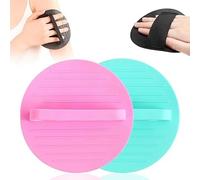 2PCS Silicone Body Scrubber, Shower Brush Handheld Cleansing Skin Brush Silicone Body Brush Deep Exfoliating Tool for Men and Women for All Skin (Pink+Green)