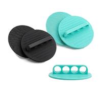 2PCS Silicone Body Scrubber with Finger Strap - Soft Silicone Shower Scrubber | Shower Brush Handheld Cleansing Skin Brush Body Sponge Deep Exfoliating Tool for All Skin (C)