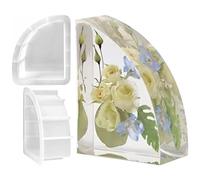 2Pcs Silicone Bookend Molds DIY Crystal Fan-Shaped Bookend Molds Geometric Large Cube Book Organizer Molds Rectangle Resin Moulds Deep Resin Mould for Books Desktop Organizer Office Home