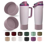 2PCS Silicone Boot Compatible with Owala 30oz & 40oz FreeSip Sway Bottles & Tumblers, Protective Anti-Slip Bottom Cover Sleeve for Freesip Sway Tumbler (Spring Revival)