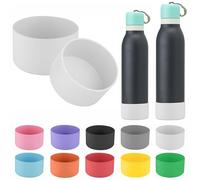 2pcs Silicone Boot Compatible with Owala FreeSip Twist Water Bottle 24oz, Anti-Slip and Fall-Proof Protective Sleeve Compatible with Owala Free Sip Twist Water Bottle 24 oz