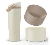 2PCS Silicone Boot for Owala Water Bottle 30oz & 40oz FreeSip Sway & Tumblers, Non-Slip, Scratch-resistant, Protective Sleeve for Stainless Steel Water Bottle Accessories BPA-Free Bottom Base(CR+AR)