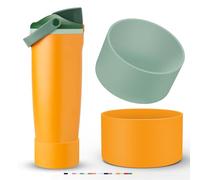 2PCS Silicone Boot for Owala Water Bottle 30oz & 40oz FreeSip Sway & Tumblers, Non-Slip, Scratch-resistant, Protective Sleeve for Stainless Steel Water Bottle Accessories BPA-Free Bottom Base(ORG+EL)