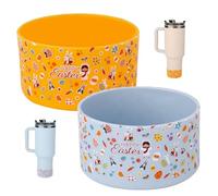 2pcs Silicone Boot for Stanley H2.0 40/30/20oz & IceFlow Flip 30oz, Happy Easter Cup Bottom Cover Sleeve Anti-Slip Protective Tumbler Boot for Stanley Cup Accessories Bottle