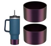 2pcs Silicone Boots for Tumbler Sleeve Cover for Water Bottle Bottom Cup Tumbler Case Accessories Gradient Matte Luster Cup Bottom Boots Protect You Bottle Reduce Noise(purple)