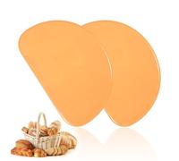 2PCS Silicone Bowl Scrapers for Bread Dough, Bread Dough Scrapers Sourdough Spatula Scraper Curved Edge Flexible Bowl Scraper for Baking Food Sourdough Proofing Basket Pastry Cutter Tool, Orange