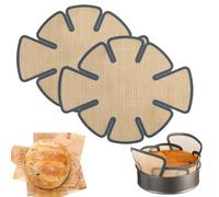 2Pcs Silicone Bread Loaf Pan Liners Non-Stick Baking Mats Dough Transfer Tool Temperature Resistant Kitchen Bakeware Easy Grip Handles Reusable Round Pan