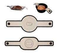 2PCS Silicone Bread Sling for Dutch Oven, Non-Stick Reusable Baking Mat Set with Heat-Resistant Handles, Baking Accessories (Round and Oval)