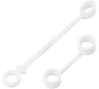 2pcs Silicone Cable Converter Holder Strap Tether,Anti Lost Cover Protections Sleeve Case for Various Charging Adapters Cable Adapter,Cable Straps Cord Management (White)