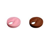 2PCS Silicone Can Lids - Novelty Vagina Shaped Soda Can Covers, Bachelor Party Gifts, Funny Drink Toppers for Women & Men, Spoof Can Covers for Beer (Brown+Pink)
