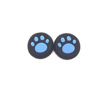 2PCS Silicone Cat Skull Thumb Grip Cap Gamepad Joystick Cover Case for Sony Playstation Dualshock 3/4 PS3 PS4 Slim Pro Xbox One 360 Controller (Cat Paw - Blue)