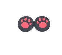 2PCS Silicone Cat Skull Thumb Grip Cap Gamepad Joystick Cover Case for Sony Playstation Dualshock 3/4 PS3 PS4 Slim Pro Xbox One 360 Controller (Cat Paw - Red)