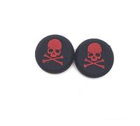 2PCS Silicone Cat Skull Thumb Grip Cap Gamepad Joystick Cover Case for Sony Playstation Dualshock 3/4 PS3 PS4 Slim Pro Xbox One 360 Controller (Skull - Red)