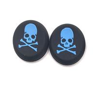 2PCS Silicone Cat Skull Thumb Grip Cap Gamepad Joystick Cover Case for Sony Playstation Dualshock 3/4 PS3 PS4 Slim Pro Xbox One 360 Controller (Skull - Blue)
