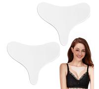 2Pcs Silicone Chest Wrinkle Pads, Reusable Decollete Neck Wrinkle Lines Remover Patches Overnight Anti Aging Patch for Preventing Erasing Wrinkles Firming Tightening Skin Smoothing (T Type)