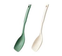 2Pcs Silicone Cooking Spoons, Soup Spoons with Measurement Mark | Cooking Shovel, Nonstick Spatula Spoon for Mixing, Scooping, Cooking