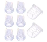 2pcs Silicone Diaphragms & 6pcs Duckbill Valves for Eufy, Breast Pump Accessories Replacement Parts Compatible with Eufy E10/S1/S1 Pro, Lansinoh Discreet Duo, NCVI, NICEGREEN Wearable Breast Pump