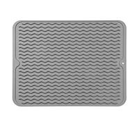 2PCS Silicone Dish Drying Mat for Multiple Usage,Easy Clean,Eco-Friendly,Heat-Resistant Silicone Mat for Kitchen Counter Or Sink,Refrigerator Or Drawer Liner