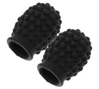 2pcs Silicone Drumstick Mute Tips and Drum Head Protection | Black Covers with Sound Dampening, Reduce Tip Wear, Suitable for Practice Pads, Studio Warm-ups, Teachers and Gigging