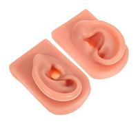 2pcs Silicone Ear Piercing Practice Models Realistic Skin Texture Flexible Artificial Ears for Training Students and Teaching Supplies Lightweight and Compact Design