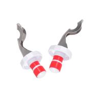 2Pcs Silicone Expanding Wine Stopper Reusable Bottle Plug Silver