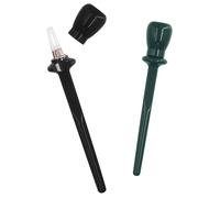 2PCS Silicone Eyeliner Tool, Eyeliner Brush, Eye liner Guide Tools Waterproof Eyes Liner Stencil Brush Eyeshadow Brushes for Shaky Hands Beginer Makeup - Black,Green
