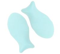 2pcs Silicone Face Cosmetic Puff for Foundations and Concealers Blue
