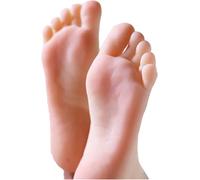 2Pcs Silicone Feet Model, Silicon Life Size Female Mannequin Foot, for Shoes Display Art Sketch