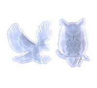 2Pcs Silicone Flying Owls Molds Wall-Mounted Semi-Stereoscopic Mold Ornament Pendant Epoxy Resin Crafting Mold Wall Hanging Molds for Resin