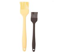 2PCS Silicone Food Oil Heat Resistant Grill Brush Set for BBQ Baking Cooking Durable Non Slip Handle Hanging Hole Design Food Grade Material 26cm 21cm