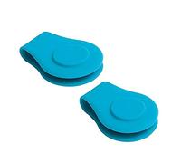 2PCS Silicone Golf Hat Clips, Golf Ball Marker, Silicone Magnetic Golf Ball Marker Hat Clip Golf Gift Golf Accessories for Men Women(Blue)