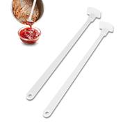 2PCS Silicone Jar Spatula, 22.5cm Flexible Rubber Jar Food Scraper Blenders Cooking Baking Stirring Mixing Tools Lotion Stirrer Bottle Scraper Kitchen Tool with Long and Slim Handle for Home Kitchen