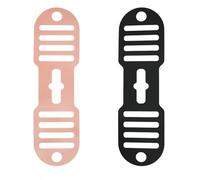 2Pcs Silicone Lid Lock Strap for Crockpot Slow Cooker (6/7/8 Quart) - Universal Rubber Band Secure Lid Holder | Heat-Resistant, No-Spill Design Transport Accessories (Pink,black)