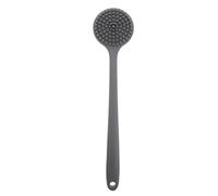 2Pcs Silicone Long Handle Bath Brush Body Shower Scrubber Back Multifunction Massage Cleaning Scrubbers for Women, Men(Grey)