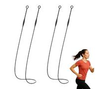 2PCS Silicone Magnetic Ear Plug Black Lanyard Cords Loop Earplugs Cord Silicone Connector Cord with Flexible Anti Tug Safety Cable with Removable Tip for Travel and Sports Daily Use(No Earplugs)