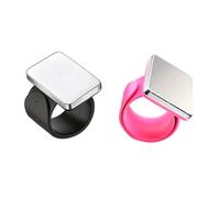2pcs Silicone Magnetic Wristband with Stylish Design, Wearable Magnetic Pin Cushion for Sewing, Hair Styling and DIY, Flexible Pin Cushion Strap for Easy Use and Removal (Black,Pink)