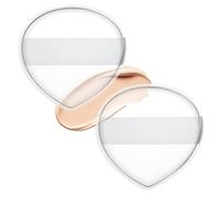 2Pcs Silicone Makeup Sponge, Clear Jelly Makeup Applicator Non-Absorbent Silicone Powder Puff Washable Cosmetic Applicator for Foundation Concealer Cream Blush Highlighter