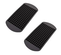 2Pcs Silicone Mini Ice Cube Trays Set, 160 Grids Small Square Ice Cube Moulds for Whiskey, Cocktails, Baby Food & Drinks Reusable Flexible Tiny Ice Cube Trays for Freezer, Oven & Water Bottles
