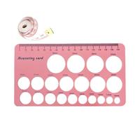 2Pcs Silicone Nipple Ruler, Flange Inserts Sizing Measurement Tool Breast Pump Flange Size Measuring Tool with Soft Ruler for New Mums/Women Breastfeeding