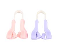 2pcs Silicone Nose Shaper Lifter Clip for Adults Pink Purple