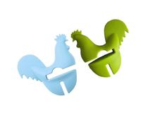 2pcs Silicone Pot Side Clip Heat Resistant Non Slip Utensil Holder | Cartoon Bird Shape, Anti Scald Grip for Pans and Spatulas, Easy Storage for Home Cooks Random Color