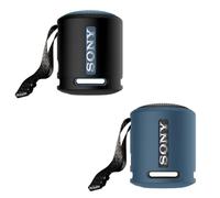2pcs Silicone Protective Case for Sony SRS-XB100 XB13,Drop-Proof Shockproof Protective Cover, Portable Outdoor Travel Audio Protector Case for SRS-XB100 XB13 Accessories (Blue + Black)