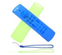 2Pcs Silicone Remote Cover for Stick Comfortable Grip Full Access to Buttons Bright Colors for Easy Location Durable Design Compatible with Tv Remote Controllers