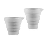 2Pcs Silicone Resin Measure Cup, Collapsible Silicone Measuring Tool Molds, Detergent Dispenser, Dosing Ball, DIY Epoxy Resin Projects Flexible Silicone Measuring Cup(50ML,100ML)