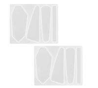 2Pcs Silicone Resin Molds for Hair Clip Making Silicone Casting Tools for Epoxy Resin Art, Kids Girl Women DIY Barrette Pendant Keychain(Model B)