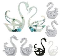 2pcs Silicone Resin Moulds, 3D Swan Epoxy Casting Mould, Animal Shape Molds for Epoxy Resin Gecko Seahorse Silicone Mould for Candle Making DIY Wall Hanging Ornament Home Decor