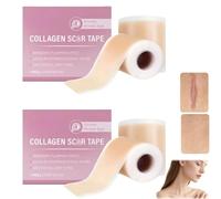2PCS Silicone Sc/ar Tape,Reusable Face Collagens Sc/ar Tape,Silicone Sc/ar Tape for Wrinkles,Face Tape for Wrinkles,Stretch Marks Removal,Silicone Sc/ar Sheets with Collagen,1 Roll (4CM*150CM)