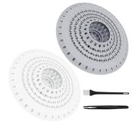 2Pcs Silicone Shower Drain Hair Catcher, Silicone Sink Strainer Protector Shower Drain Cover Hair Stopper Trap Sink Filter for Bathroom Bathtub Kitchen (White+Grey)