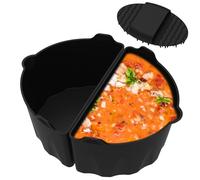 2Pcs Silicone Slow Cooker Liner with Handle, Toxic Free & Safe & Leakproof Slow Cooker Insert Heat Resistant Food Grade Slow Cooker Insert for 6-8Qt Slow Cooker