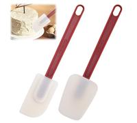2Pcs Silicone Spatula Spoon for Cooking, High Heat Resistant Scraper Spoon Rubber Spatula Non-Stick Cookware Compatible, Dishwasher Safe (26cm/10in)